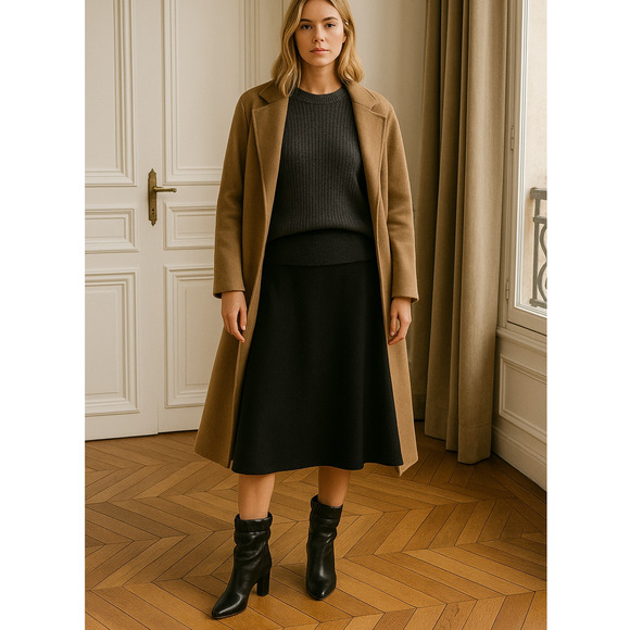 Jimmy Choo 8.5 Marva Scrunch Top Leather Ankle Bootie Boot Block Heel Black 39 - Picture 3 of 10